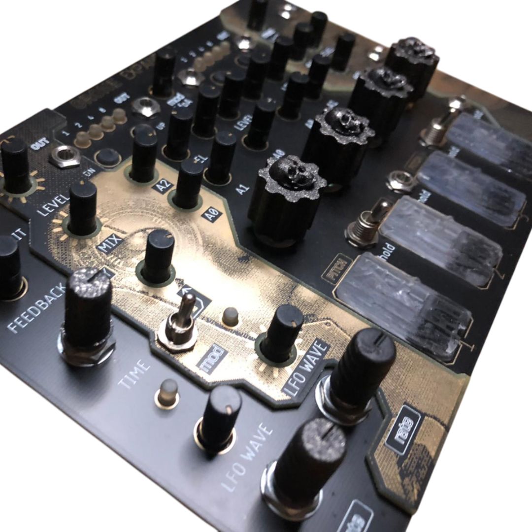 Close up angled view of Maneco Labs Grone Expander Table Top on white background