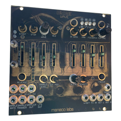 Angled front view of Maneco Labs Grone Wave Module on white background