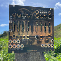 Angled front view of Maneco Labs Grone Wave Module on tree stump outdoor