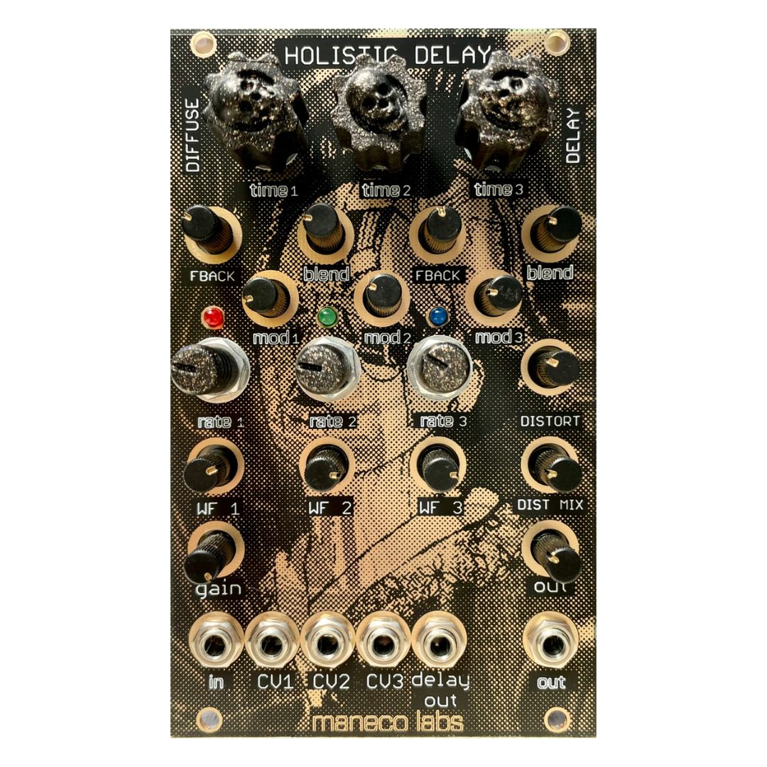 Front view of Maneco Labs Holistic Delay Module on white background