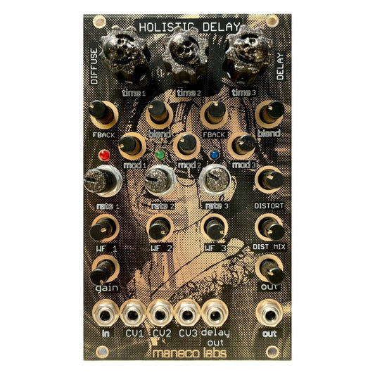 Front view of Maneco Labs Holistic Delay Module on white background