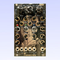 Front view of Maneco Labs Holistic Delay Module on purple background