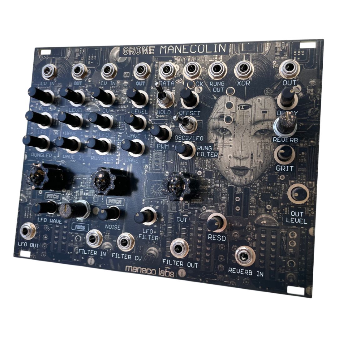 Angled view of Maneco Labs Manecolin Module on white background