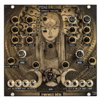 Front view of Maneco Labs Mini Grone Drone Synth Module on white background