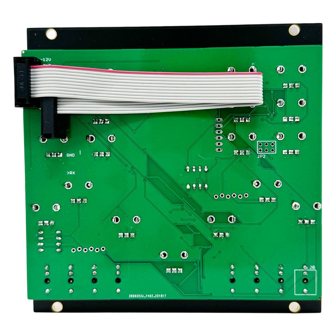 Rear view of Maneco Labs Mini Grone Drone Synth Module on white background