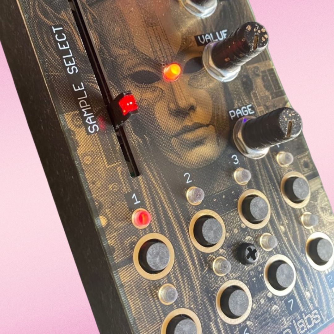 Close up front view of Maneco Labs Pikoloops Table Top on pink background