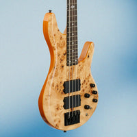 Michael Kelly Pinnacle 4-String Electric Bass Guitar (Natural Burl)
