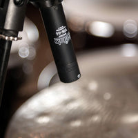 Milab VM-44 Classic mounted on hi hat with drums background