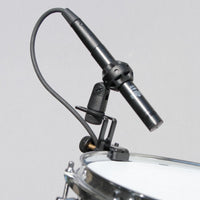 Milab VM-44 Classic mounted on snare drum with grey background