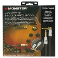 Packaging of Monster SP2000-I-12A Studio Pro 2000 Instrument Cable - 12 foot on white background