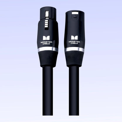 Cable ends of Monster SP2000-M-50WW Studio Pro 2000 Microphone Cable - 50 Foot on purple background