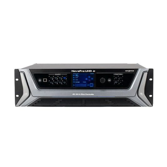 Front view of NovaStar NovaPro UHD Jr All-In-One Video Processing Controller on white background