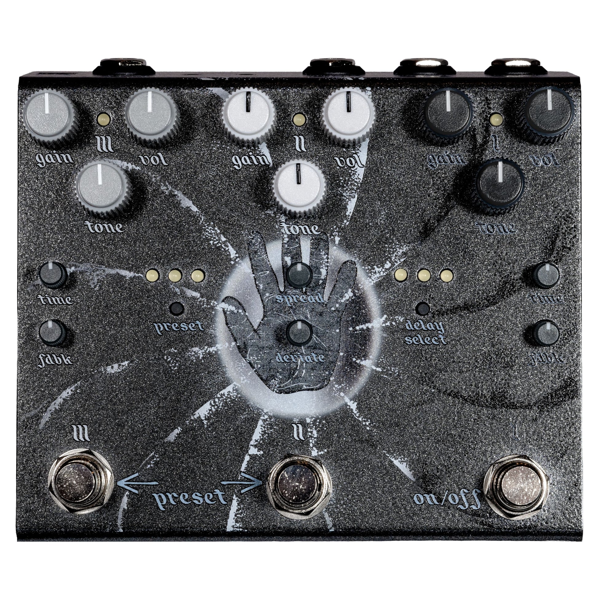 Front view of OBNE Beam Splitter V2 Pedal Shadow on white background