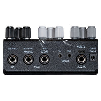Top ports view of OBNE Beam Splitter V2 Pedal Shadow on white background
