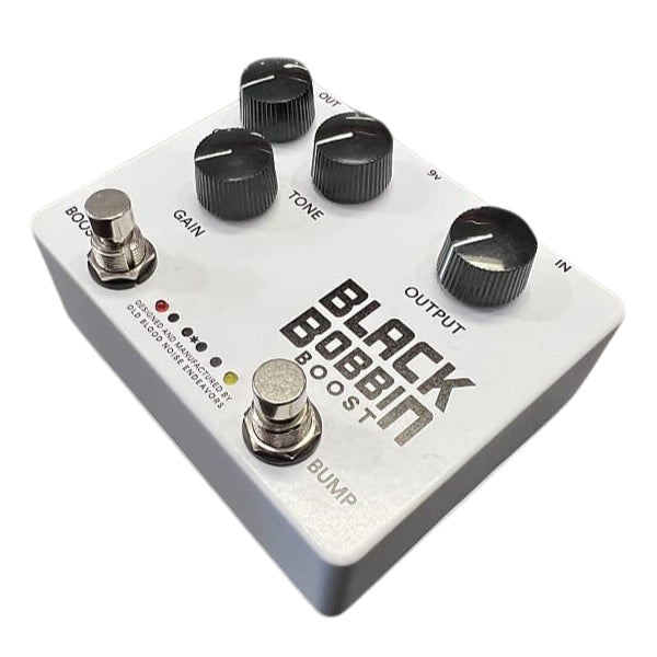 OBNE Black Bobbin Boost Pedal Left Angle