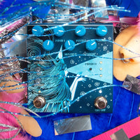 OBNE Dark Star Pedal V3 Over a Colorful Background