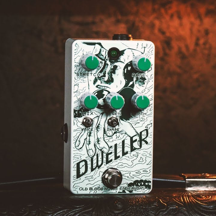 Obne Dweller Pedal on a Guitar Amp