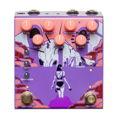 Old Blood Noise Bathing Delay Orchid Front on a White Background
