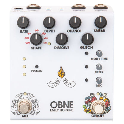 Front view of OBNE Parting Glitch Device Pedal Basic on white background
