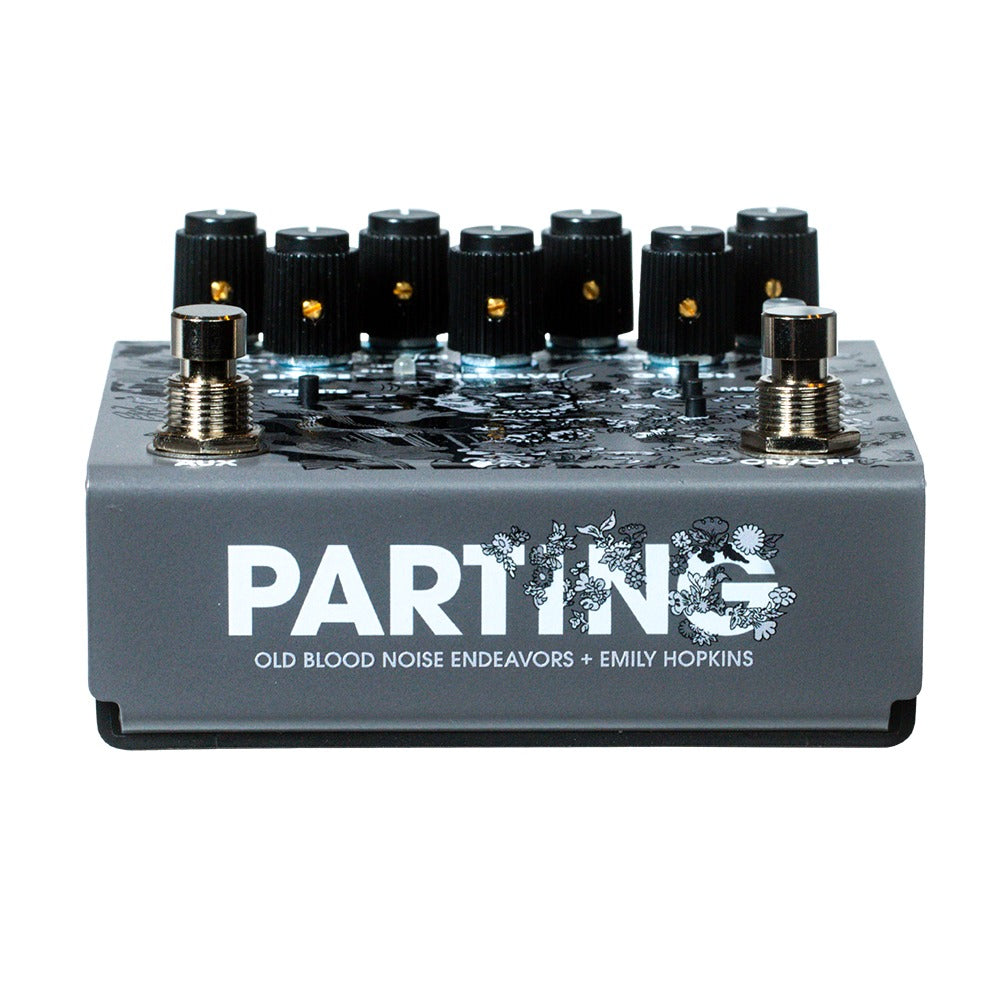 Bottom view of OBNE Parting Glitch Device Pedal Stone on white background