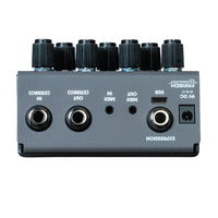 Top jacks view of OBNE Parting Glitch Device Pedal Stone on white background