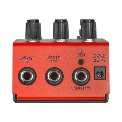 Top ports view of Old Blood Noise Setback Reverse Pedal on white background