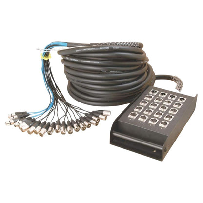 On-Stage 50' 16-Channel/4-Return Stage Snake on white background