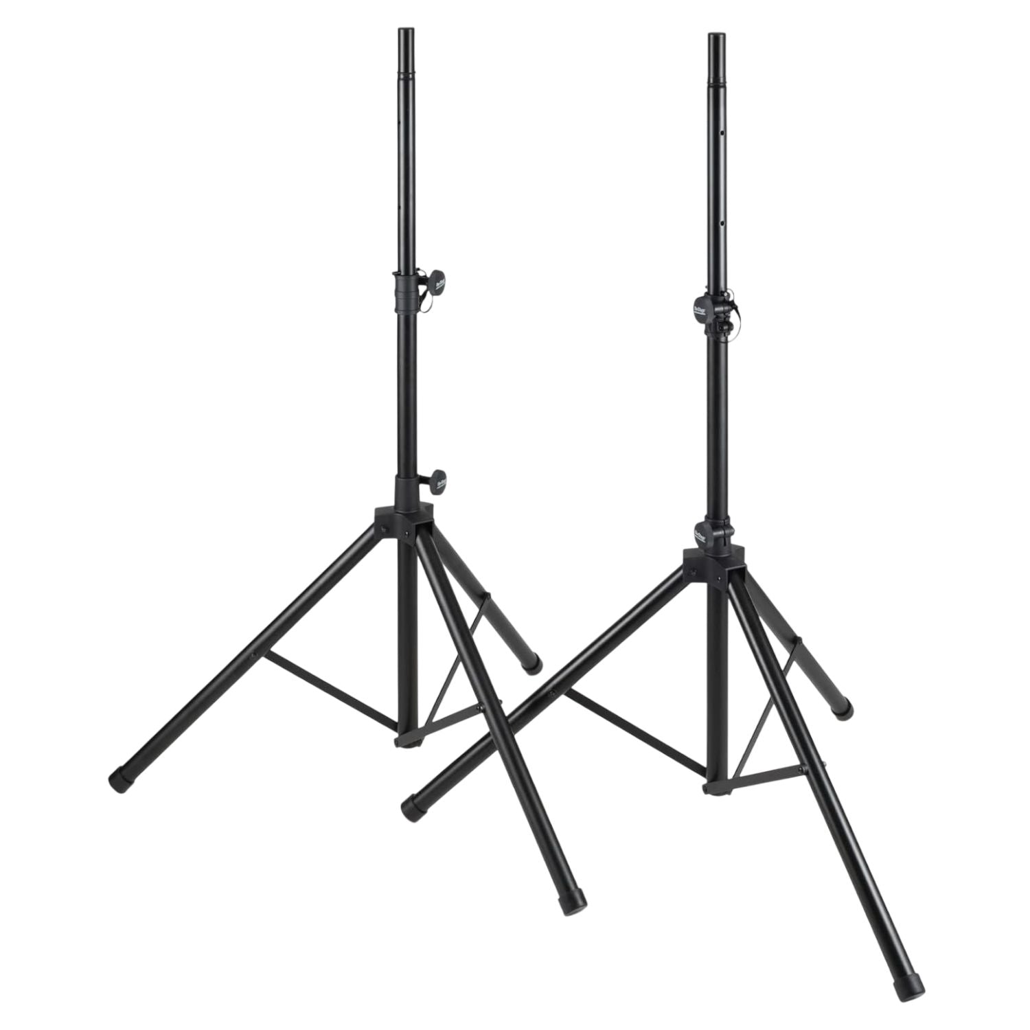 Front view of On-Stage All-Aluminum Speaker Stand Pack on white background