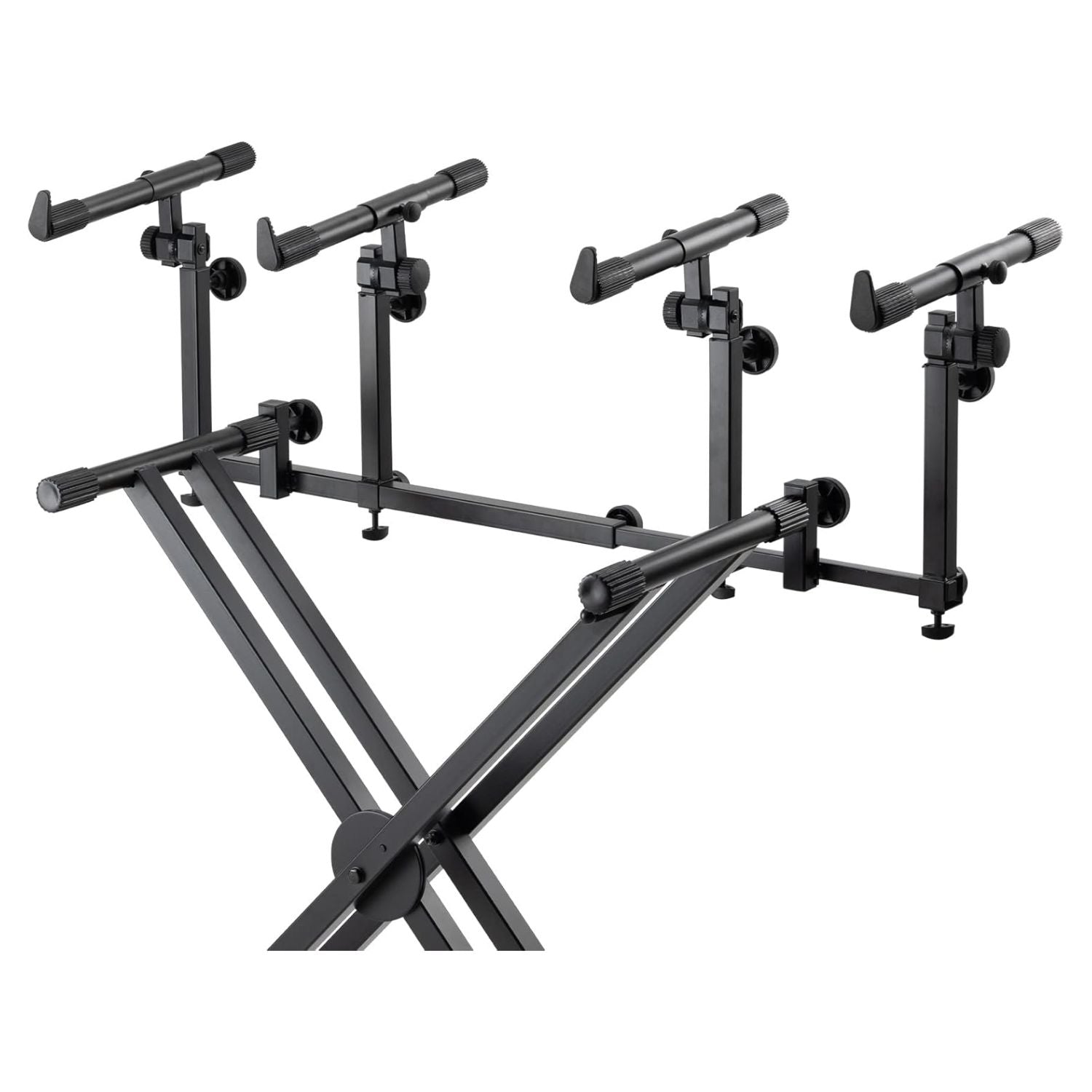 Angled view of On-Stage Deluxe Keyboard Tier on white background