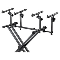 Angled view of On-Stage Deluxe Keyboard Tier on white background