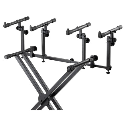 Angled view of On-Stage Deluxe Keyboard Tier on white background