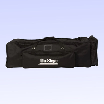 Front view of On-Stage Drum Hardware Bag on purple background