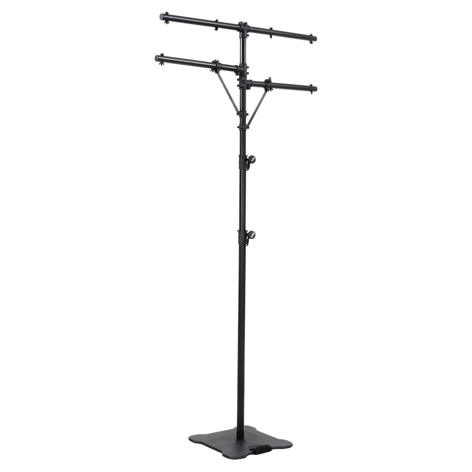 Angled view of On-Stage Flat-Base Lighting Stand on white background