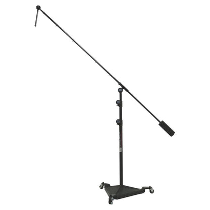 Angled view of On-Stage Hex-Base Studio Boom Mic Stand on white background