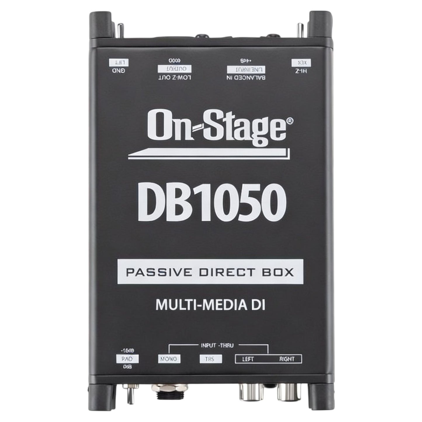 Front view of On-Stage Passive Multimedia DI Box on white background