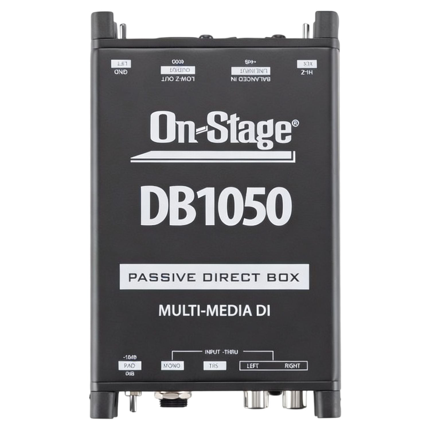 Front view of On-Stage Passive Multimedia DI Box on white background