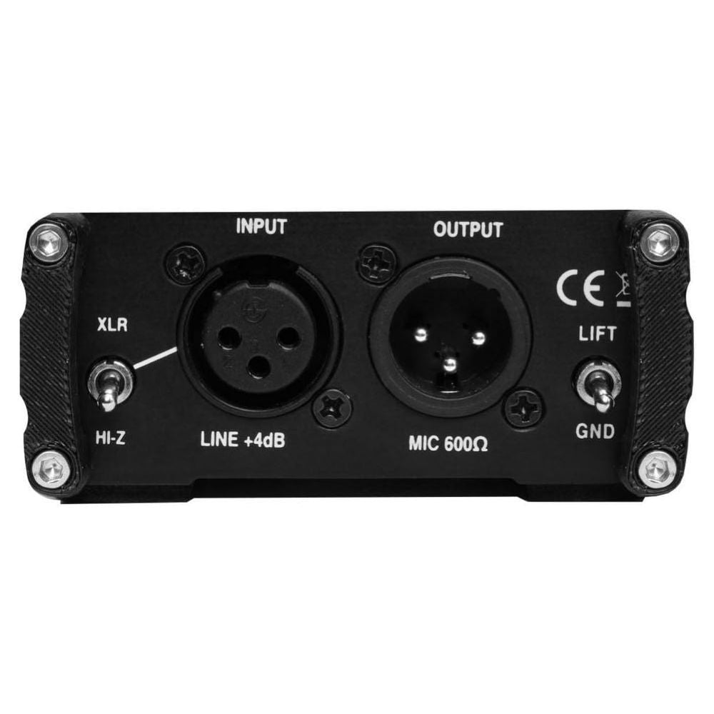 Top ports view of On-Stage Passive Multimedia DI Box on white background