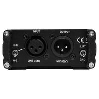 Top ports view of On-Stage Passive Multimedia DI Box on white background