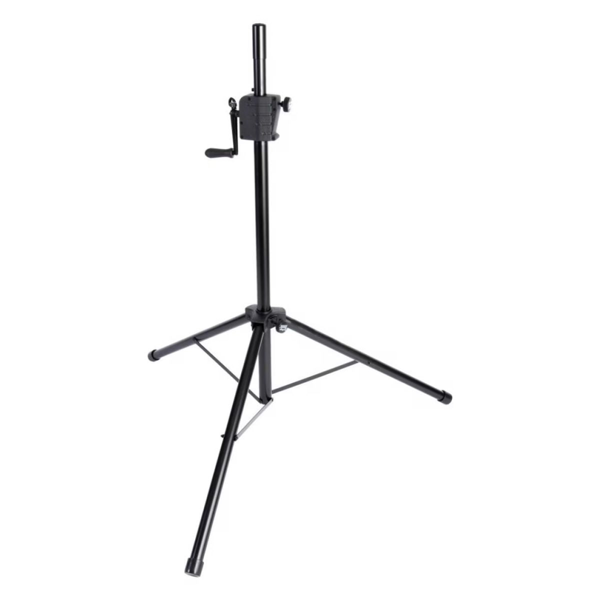 Angled view of On-Stage Power Crank-Up Speaker Stand on white background