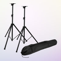 Inclusions of On-Stage Professional Speaker Stand Pack on purple background