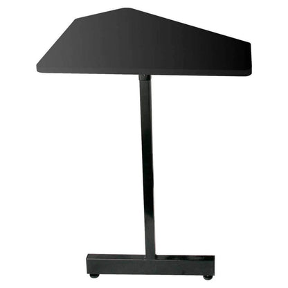 Front view of On-Stage Workstation Corner Accessory Black on white background