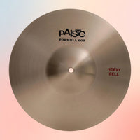 Front view of Paiste 13" Formula 602 Heavy Bell on pink background