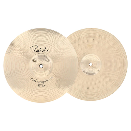 Front view of Paiste 13" Signature Dark Crisp Hi-Hats on white background