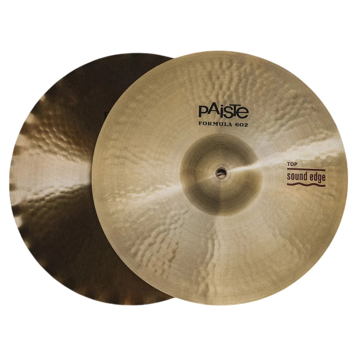 Front view of Paiste 14" Formula 602 Sound Edge Hi-Hats on white background