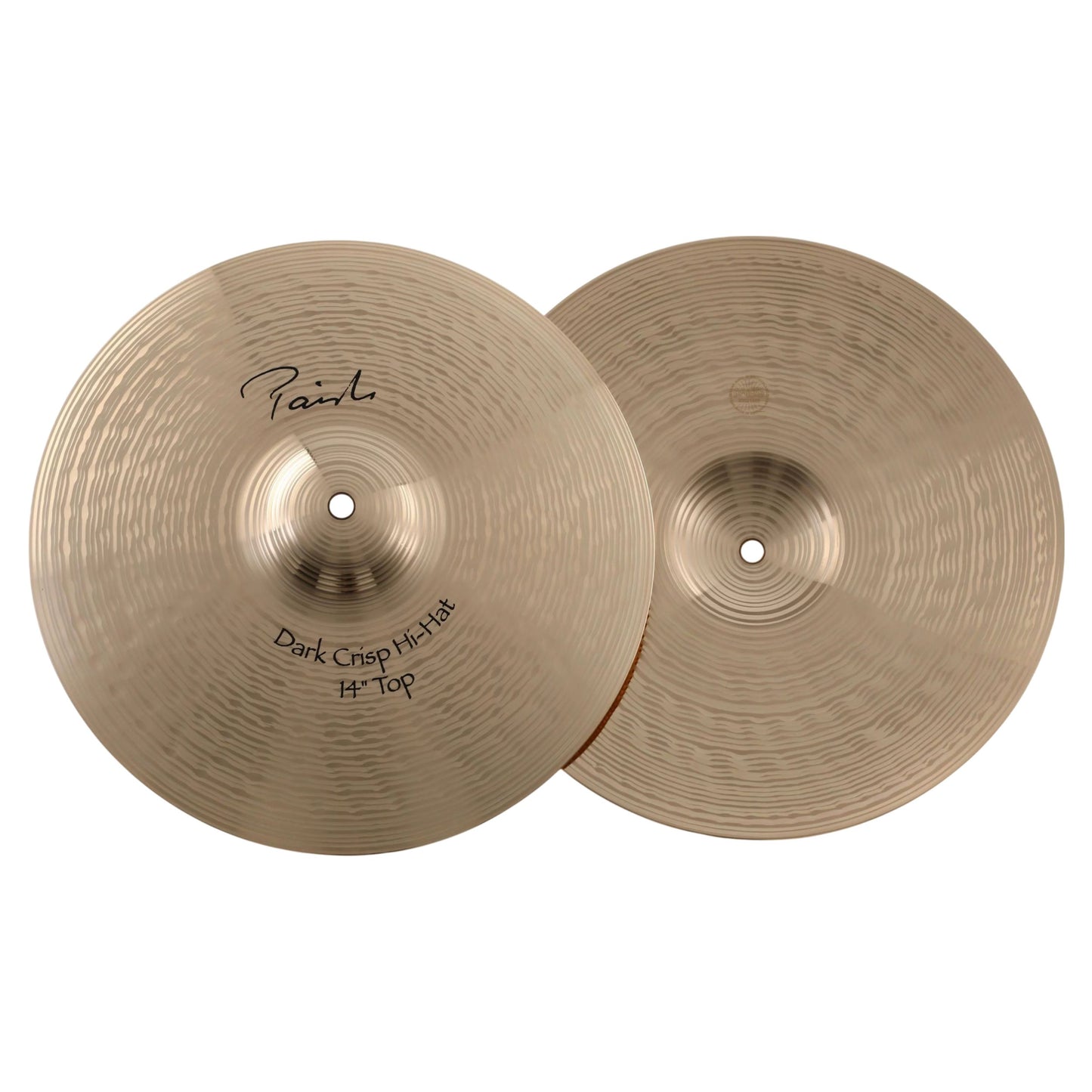Front view of Paiste 14" Signature Dark Crisp Hi-Hats on white background