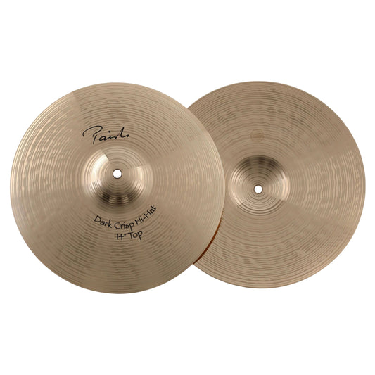 Front view of Paiste 14" Signature Dark Crisp Hi-Hats on white background