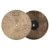 Front view of Paiste 14" Signature Dark Energy Mark I Hi-Hats on white background