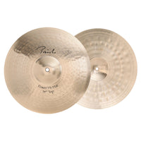 Front view of Paiste 14" Signature Power Hi-Hats on white background