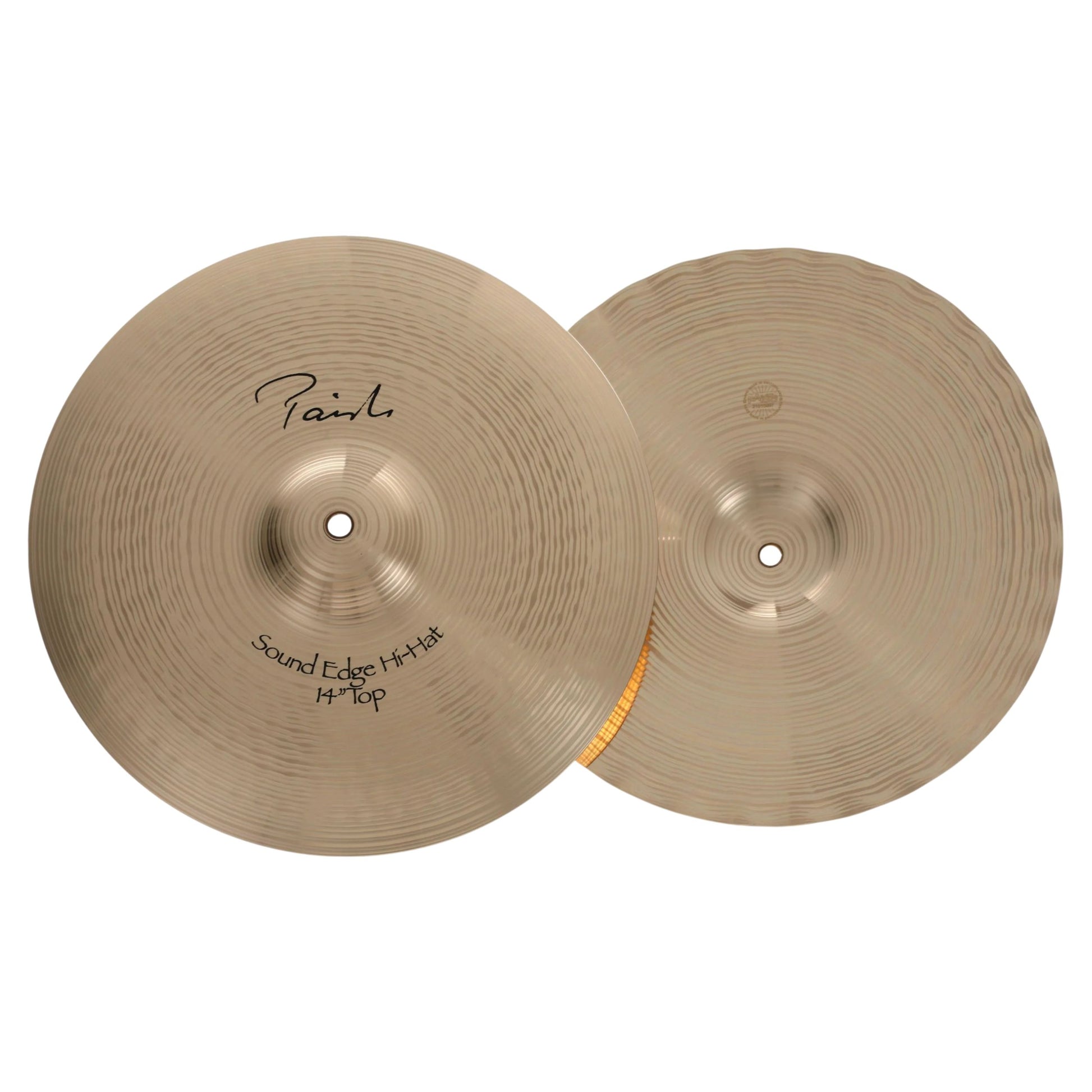 Front view of Paiste 14" Signature Sound Edge Hi-Hats on white background