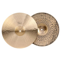 Front view of Paiste 14" Signature Traditionals Medium Light Hi-Hats on white background